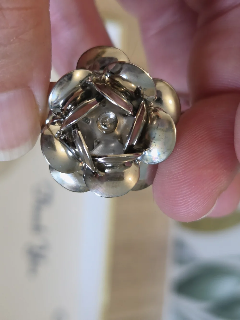 Vintage Silver Tone 3D Rose Napkin Rings Set of 4 in Original Gift Box